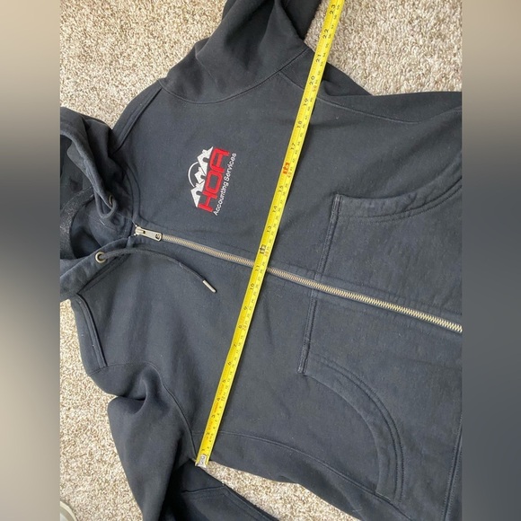 American Giant Black Full Zip Hoodie Jacket Women’s size‎ Large - Picture 7 of 13